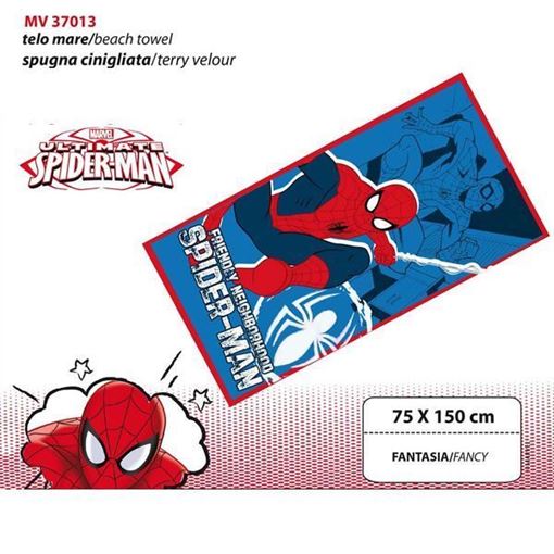 Immagine di TELO MARE SPUGNA COTONE SPIDERMAN CM 75X150